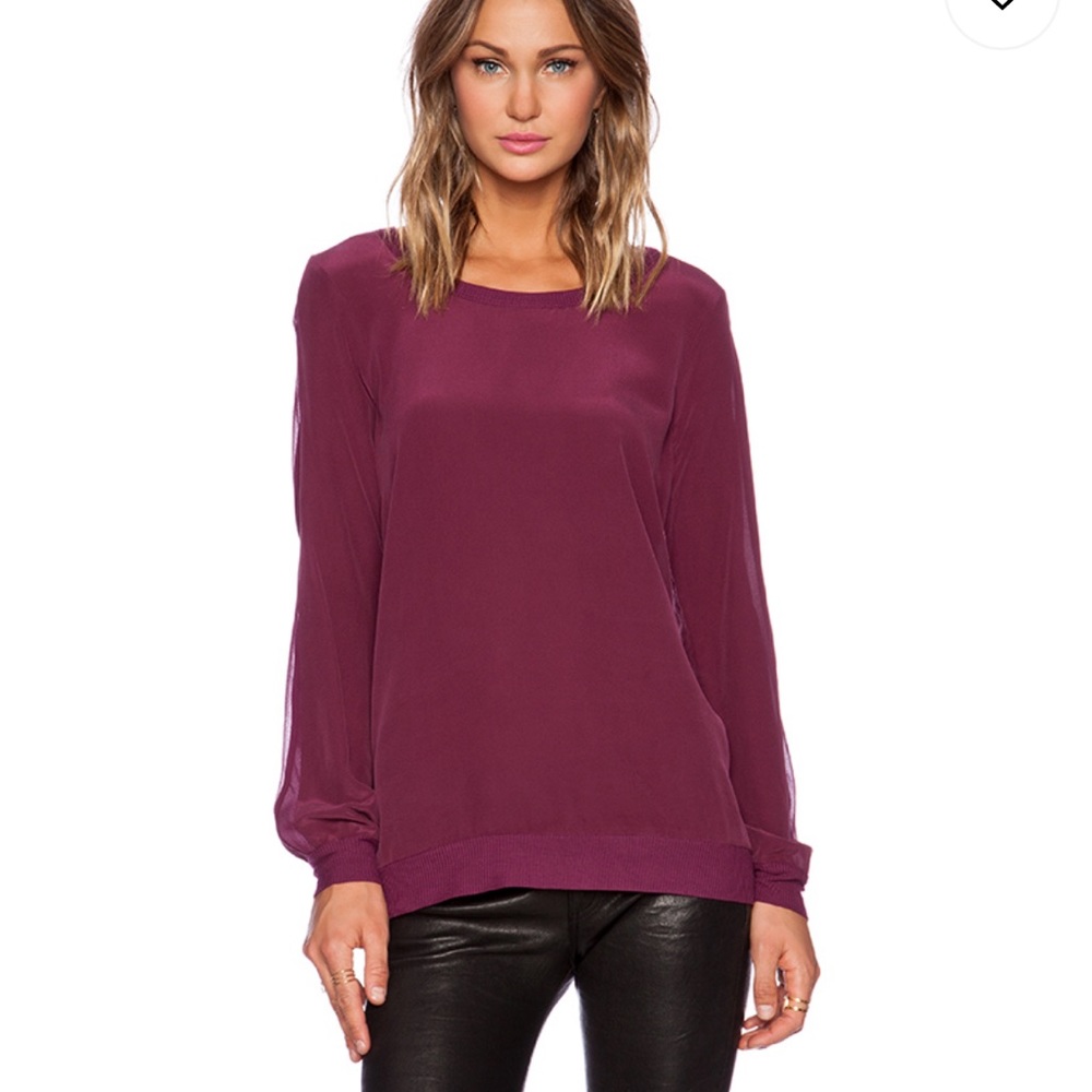 Chaser Silk Basic Long Sleeve Panel Pullover